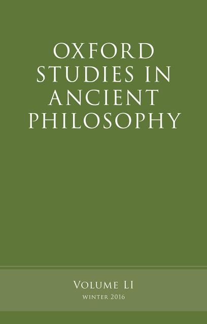 Oxford Studies in Ancient Philosophy - Volume 51