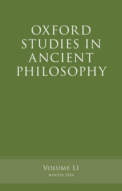 Oxford Studies in Ancient Philosophy - Volume 51
