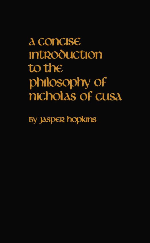 A Concise Introduction to the Philosophy of Nicholas of Cusa