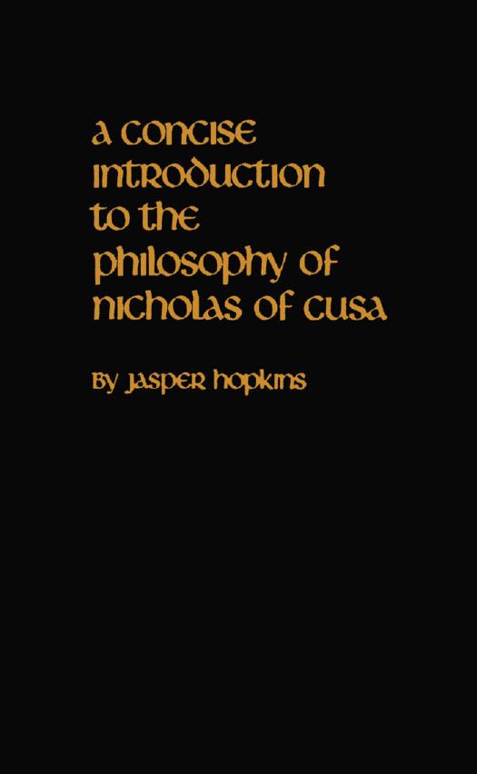 A Concise Introduction to the Philosophy of Nicholas of Cusa