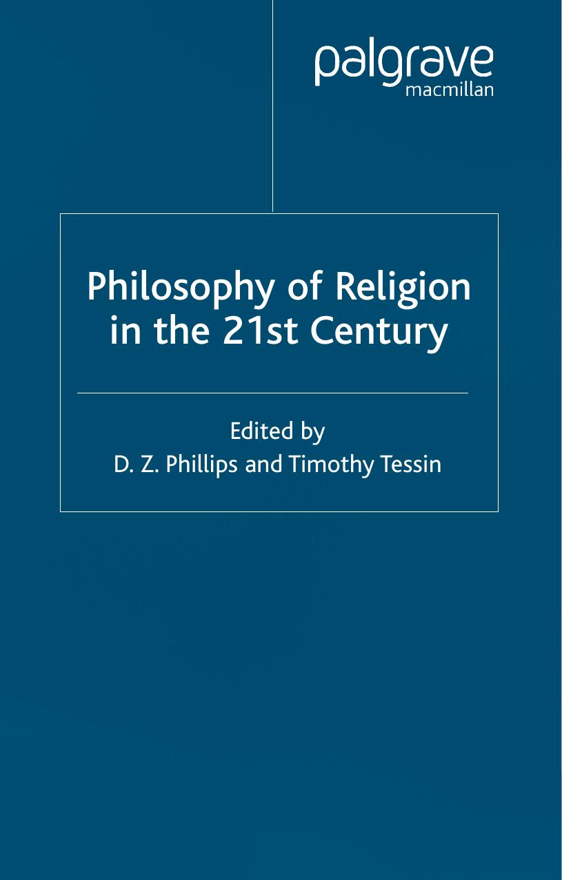 Philosophy of Religion in the Twenty-First Century