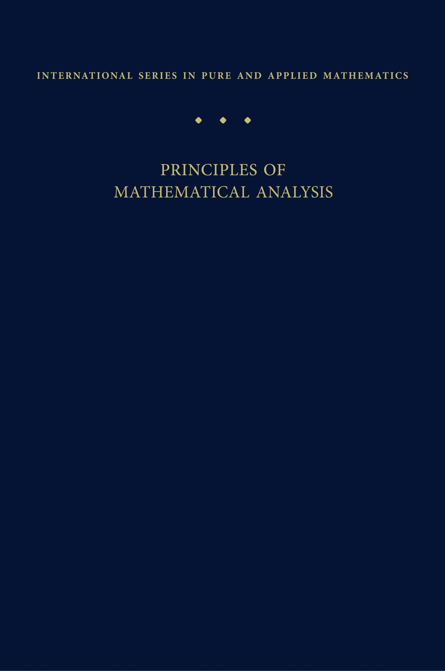 Principles of Mathematical Analysis