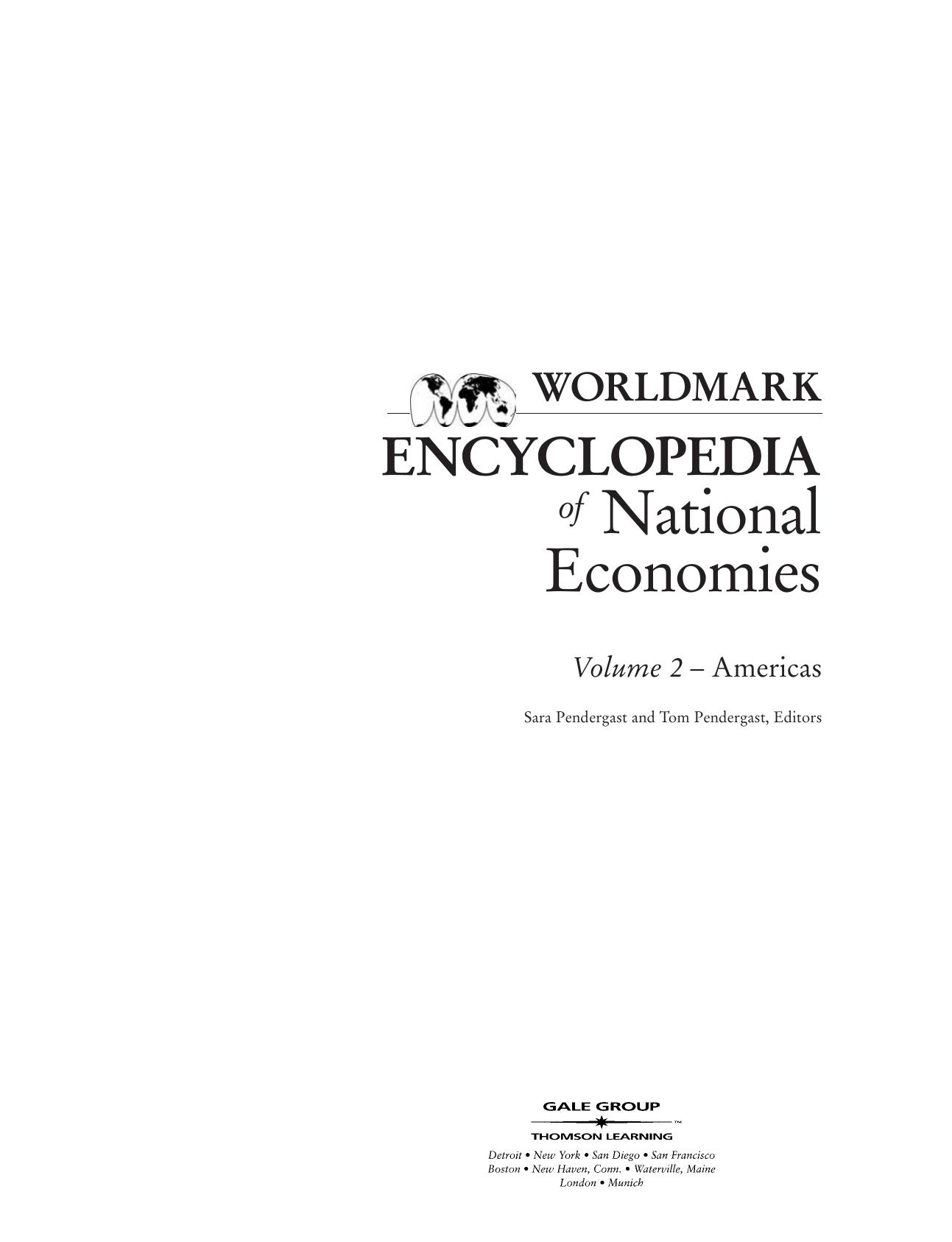 Worldmark Encyclopedia of National Economies - Americas