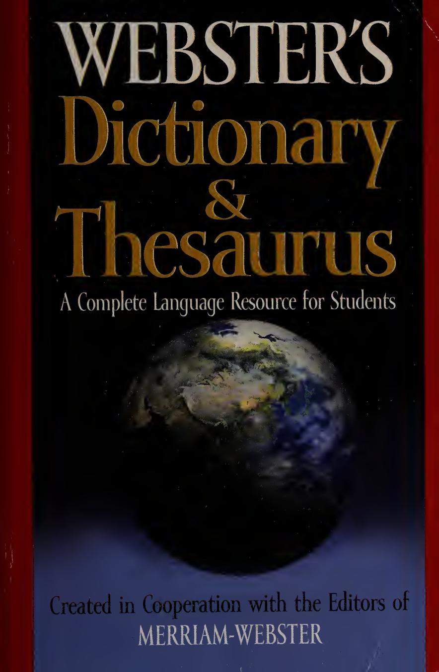 Webster's Dictionary and Thesaurus