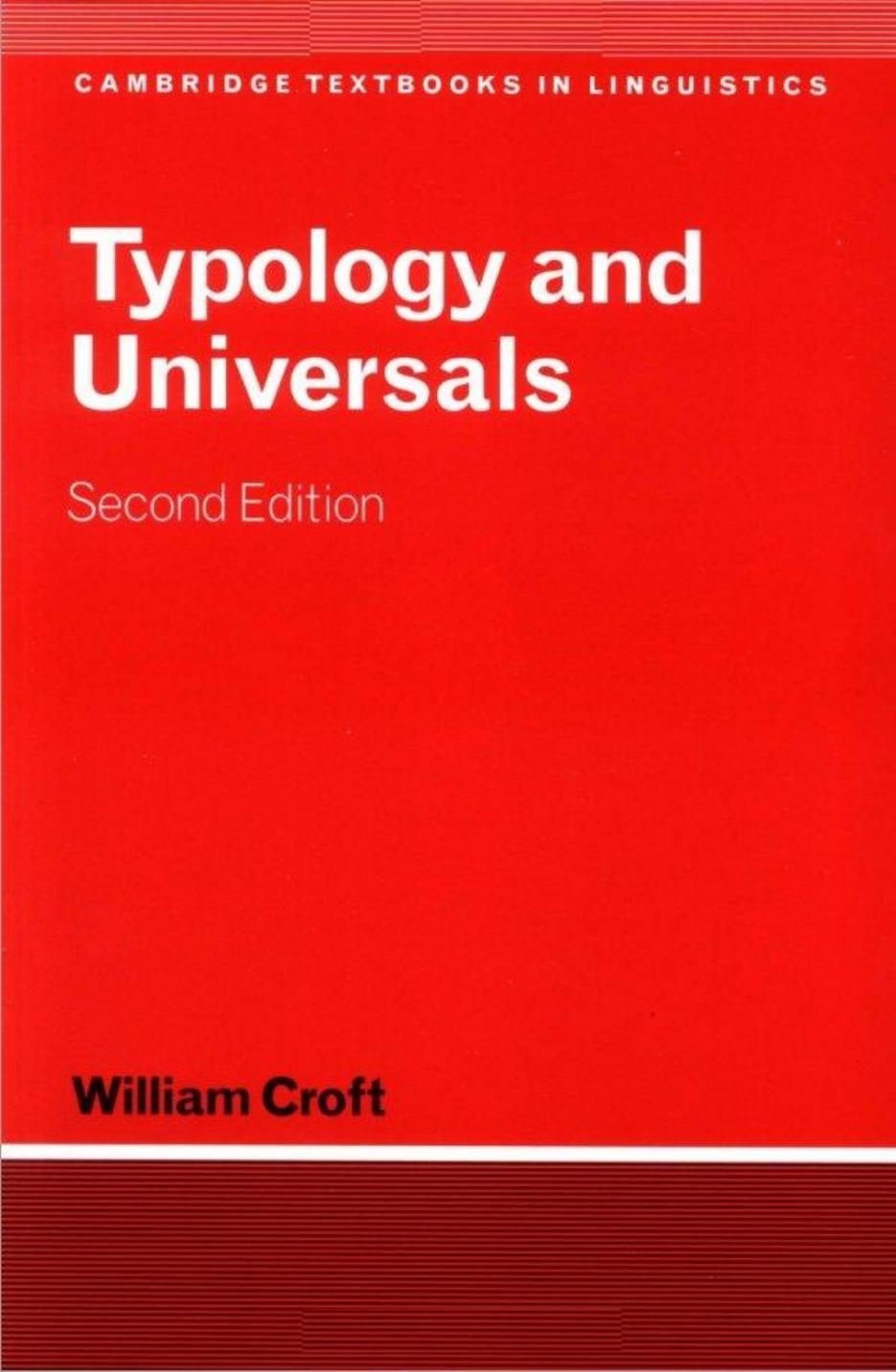 Typology and Universals