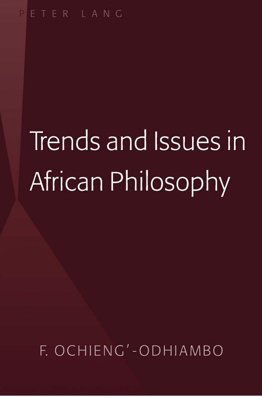Trends and Issues in African Philosophy