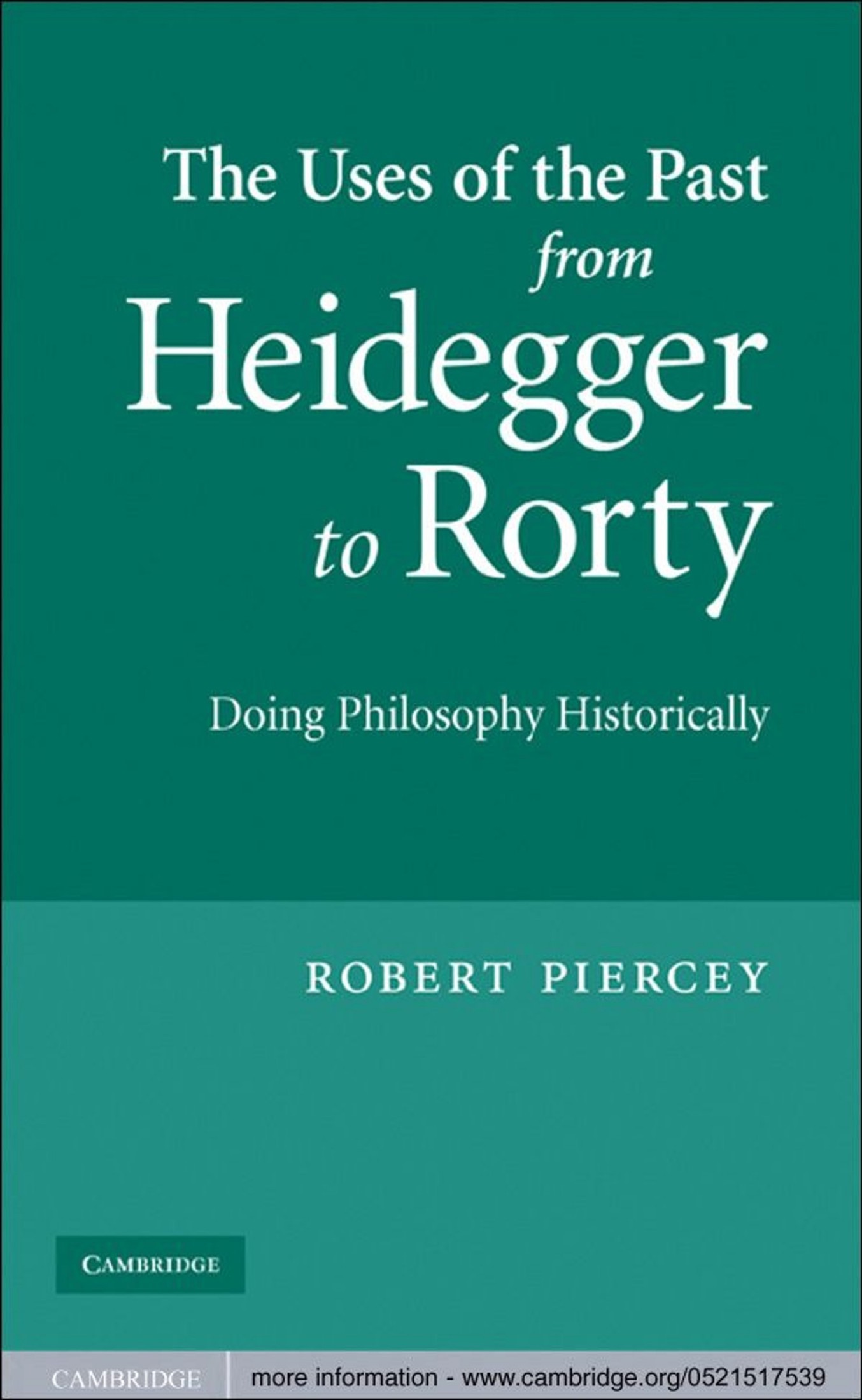 The Uses of the Past From Heidegger to Rorty