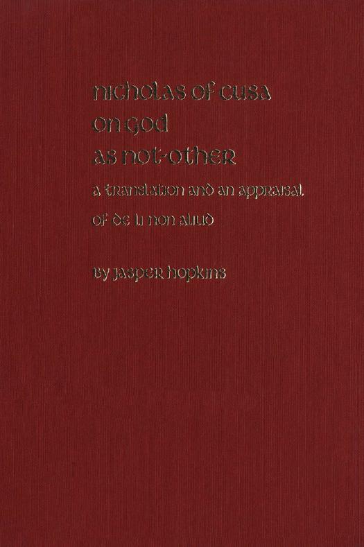 Nicholas of Cusa on God as Not-Other: A Translation and an Appraisal of De Li Non Aliud