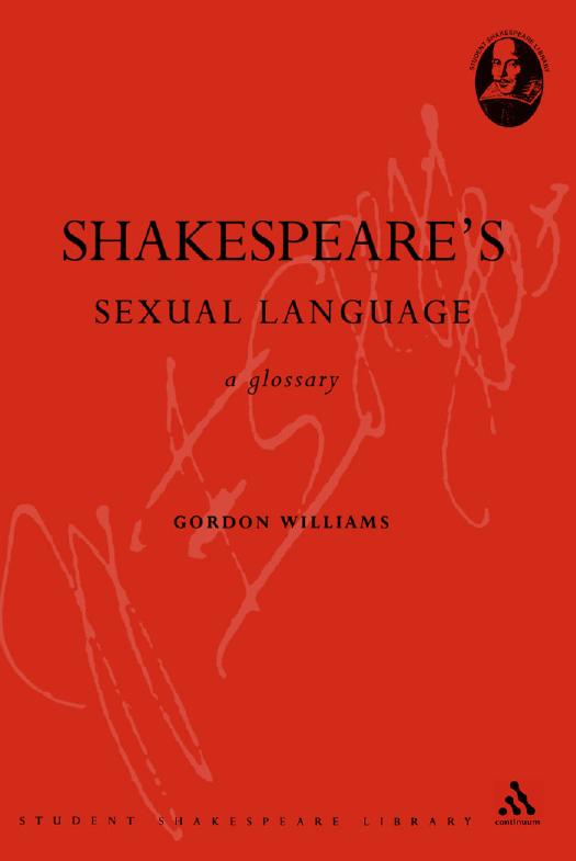 Shakespeare's Sexual Language: A Glossary