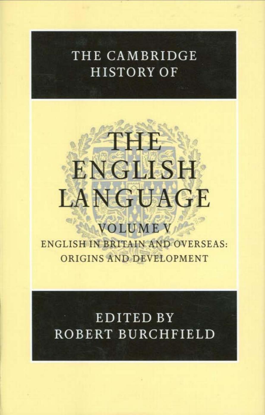 The Cambridge History of the English Language