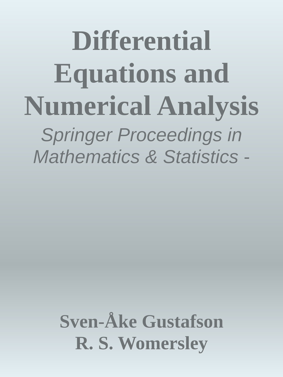 Differential Equations and Numerical Analysis