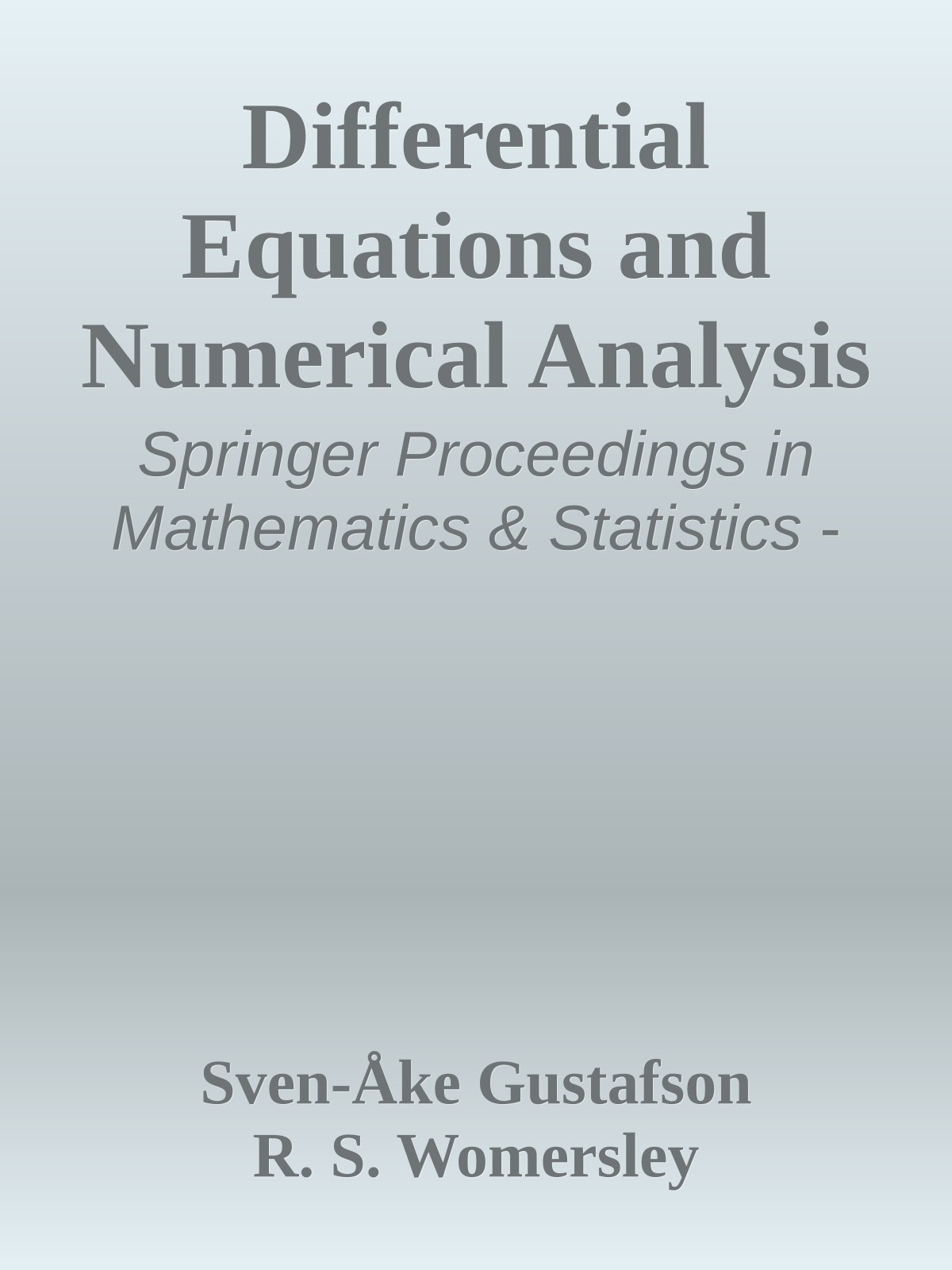 Differential Equations and Numerical Analysis