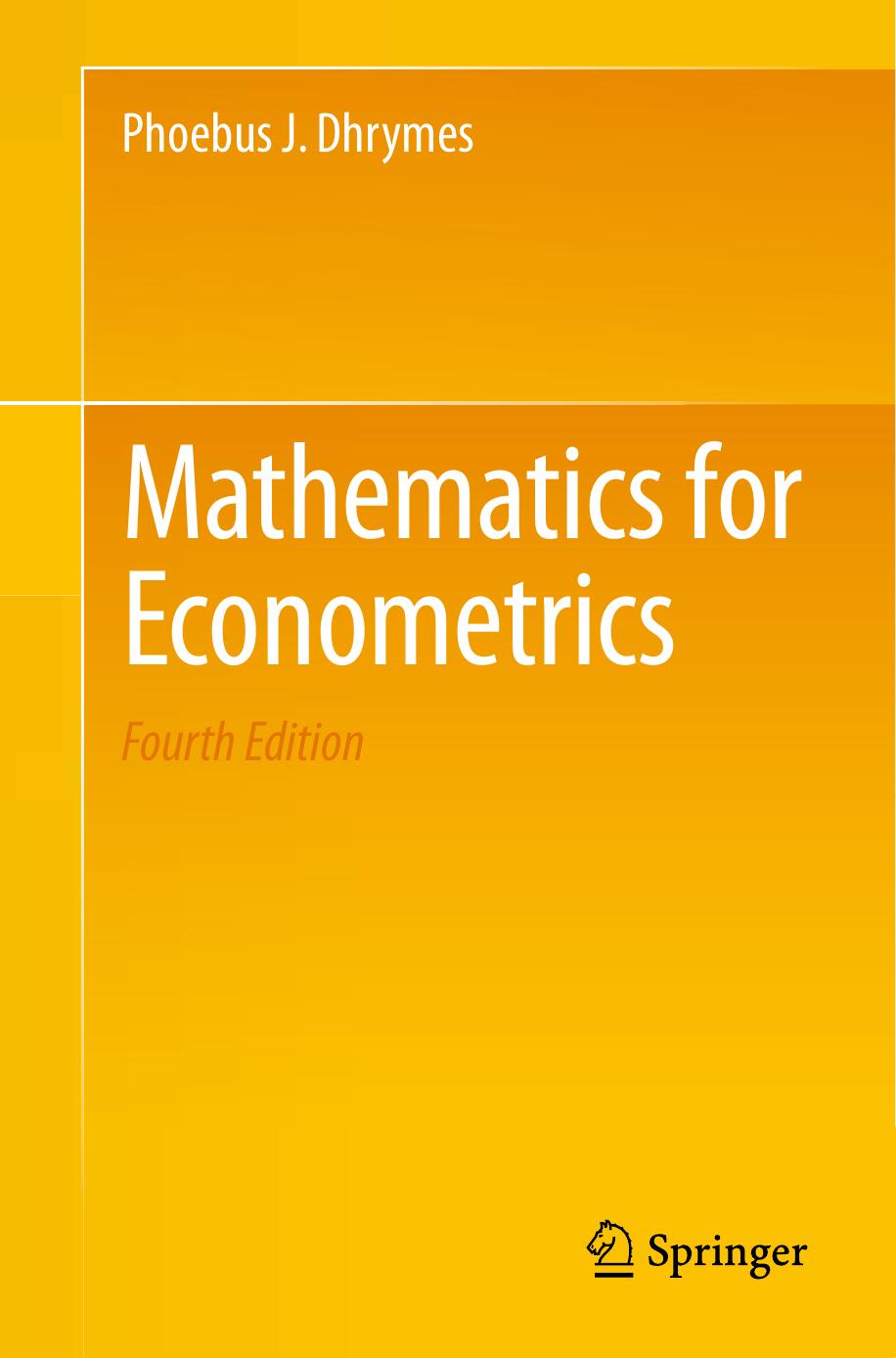 Mathematics for Econometrics