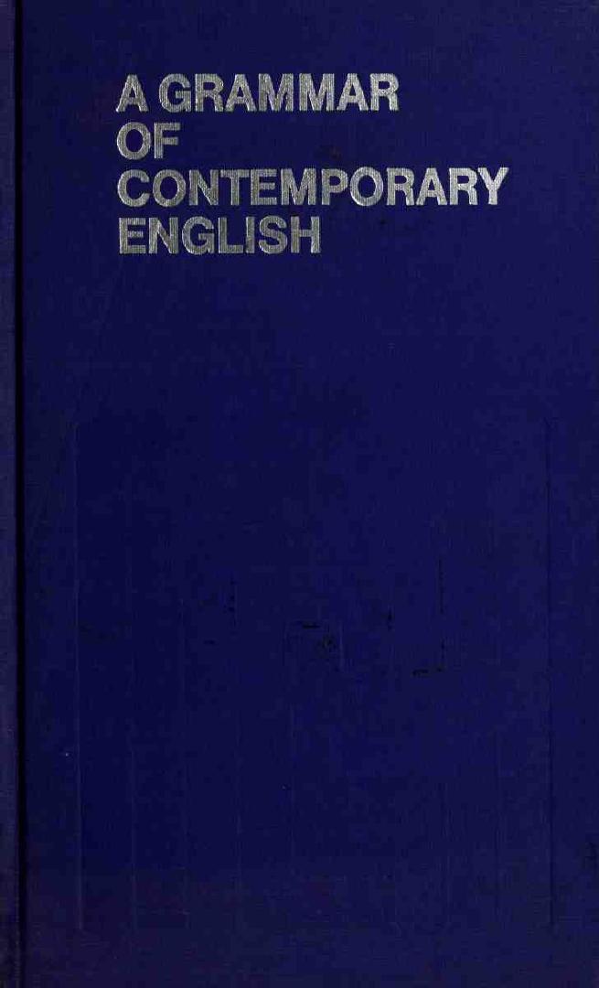 A Grammar of contemporary English