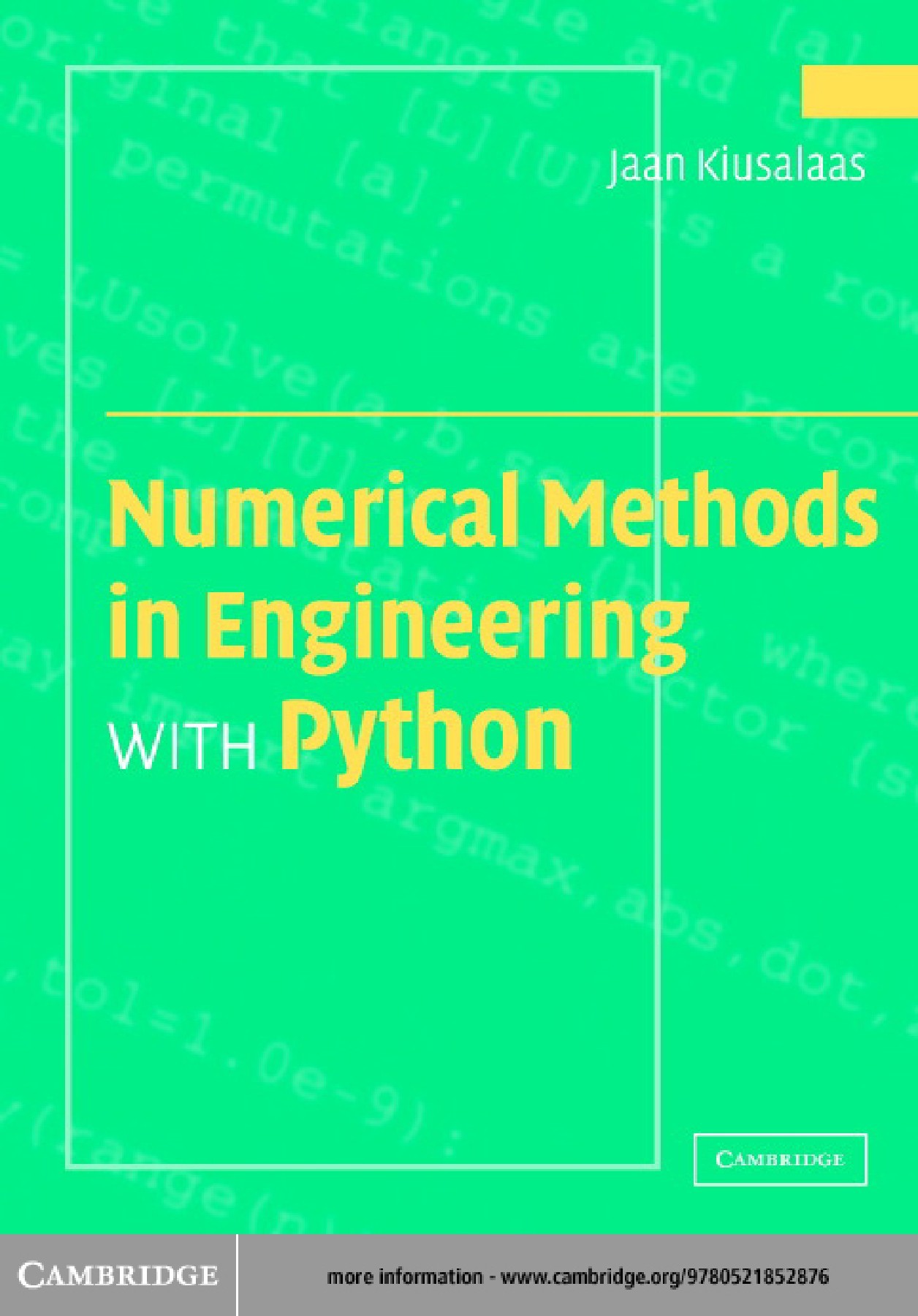 Numerical Methods in Engineering with Python