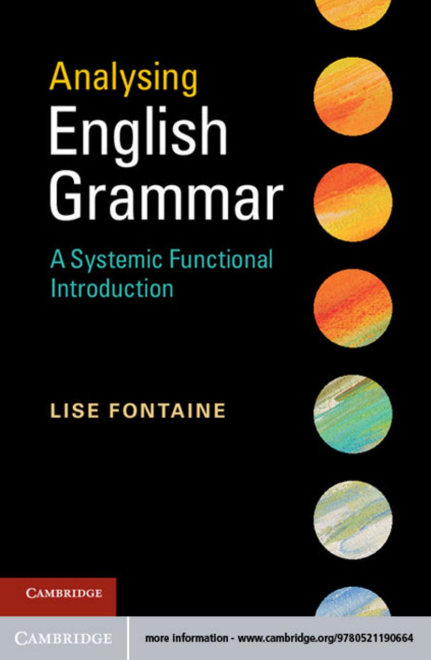 Analysing English Grammar: A Systemic Functional Introduction