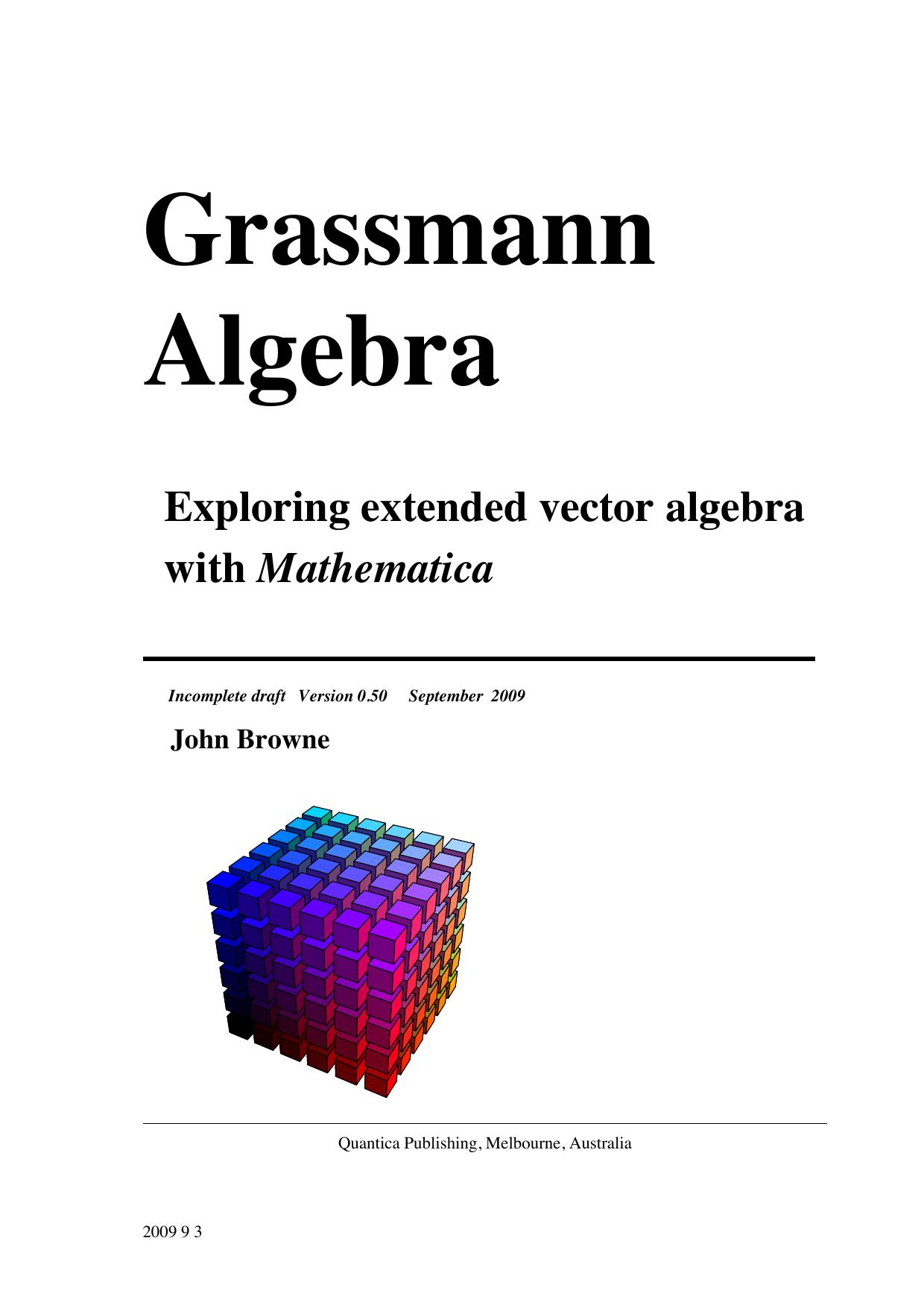 Grassmann Algebra - Draft