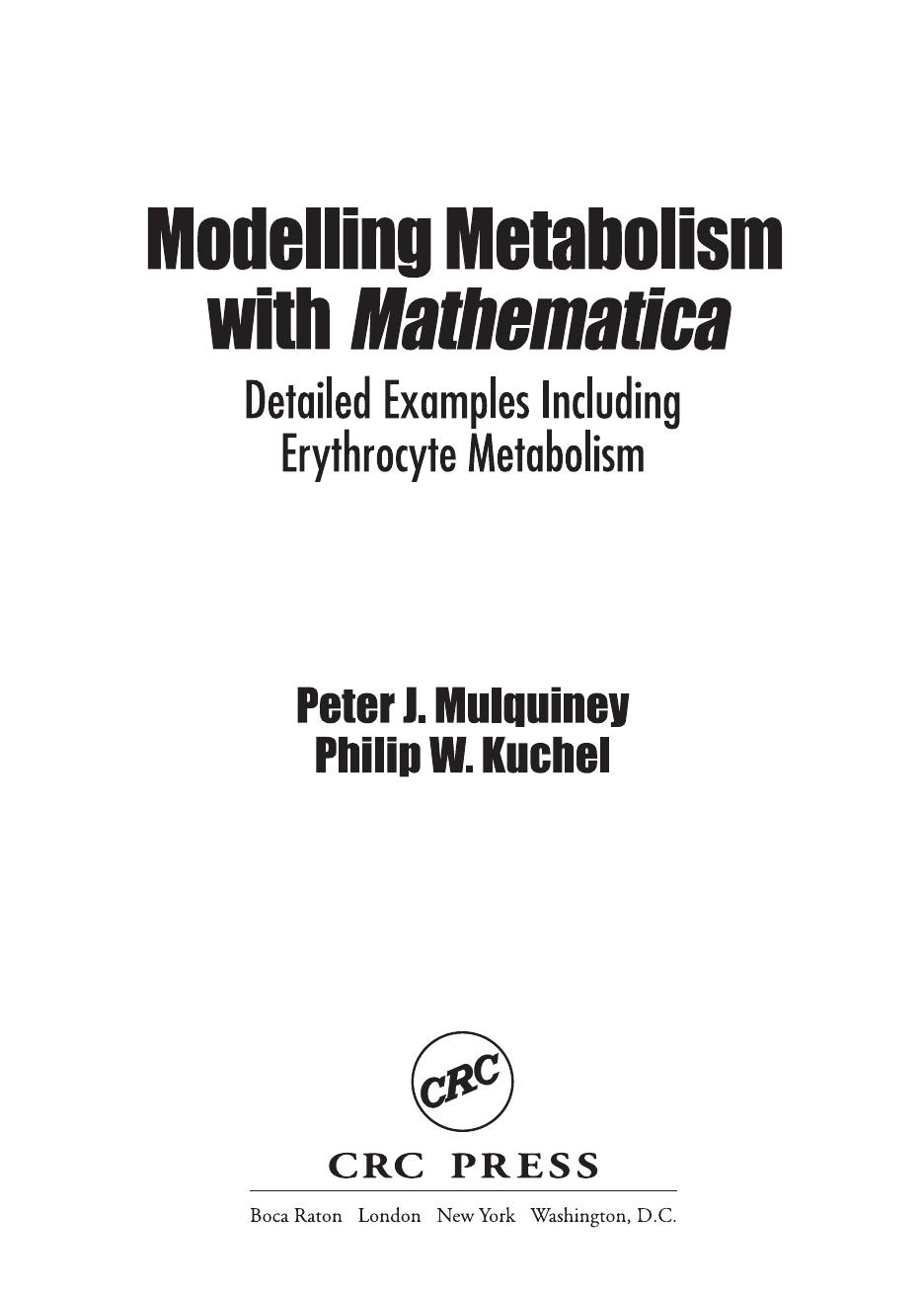 Modeling Metabolism with Mathematica®