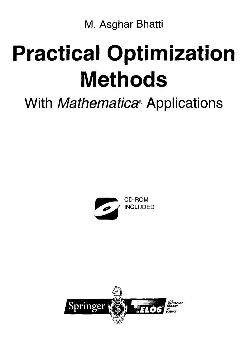 Practical Optimization Methods with Mathematica® Applications