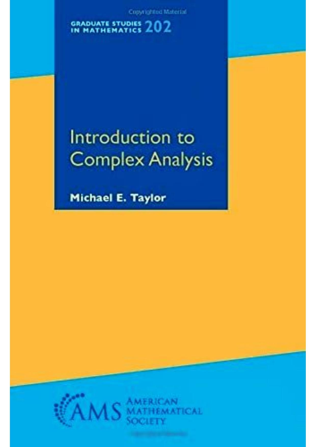 Introduction to Complex Analysis