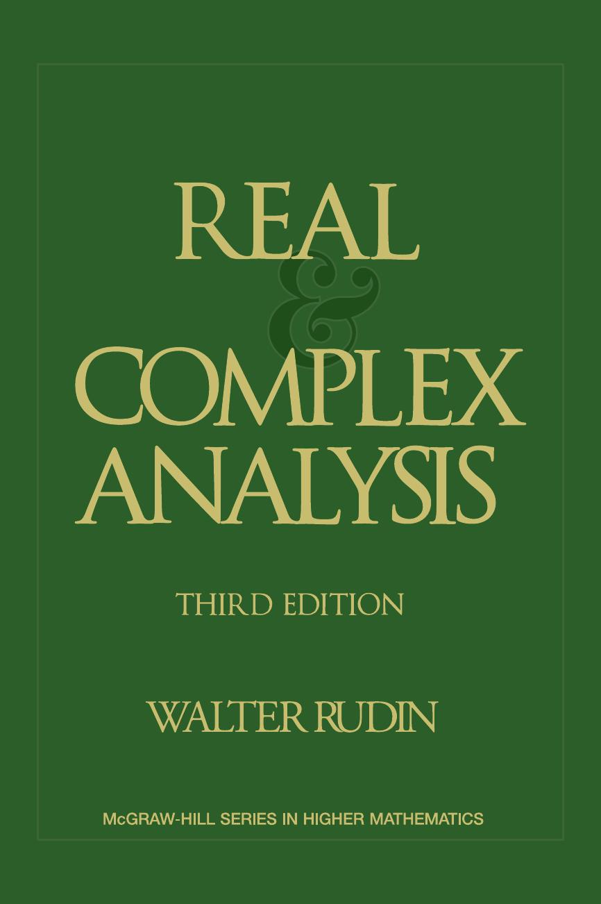 Real and Complex Analysis