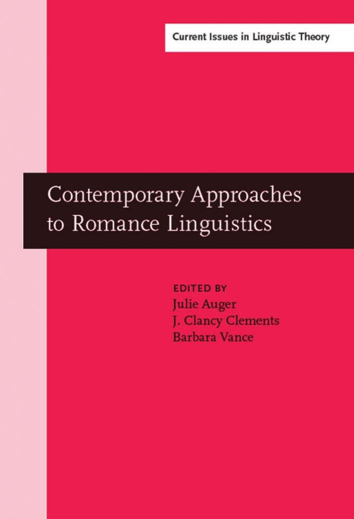 Contemporary Approaches to Romance Linguistics: Selected Papers From the 33rd Linguistic Symposium on Romance Languages