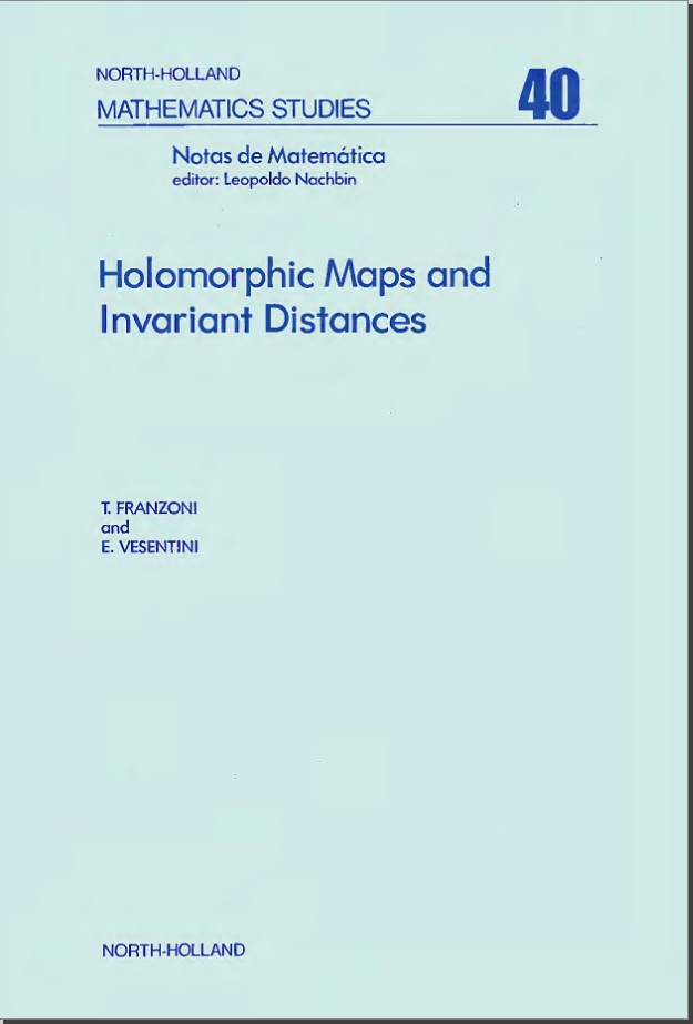 Holomorphic Maps and Invariant Distances