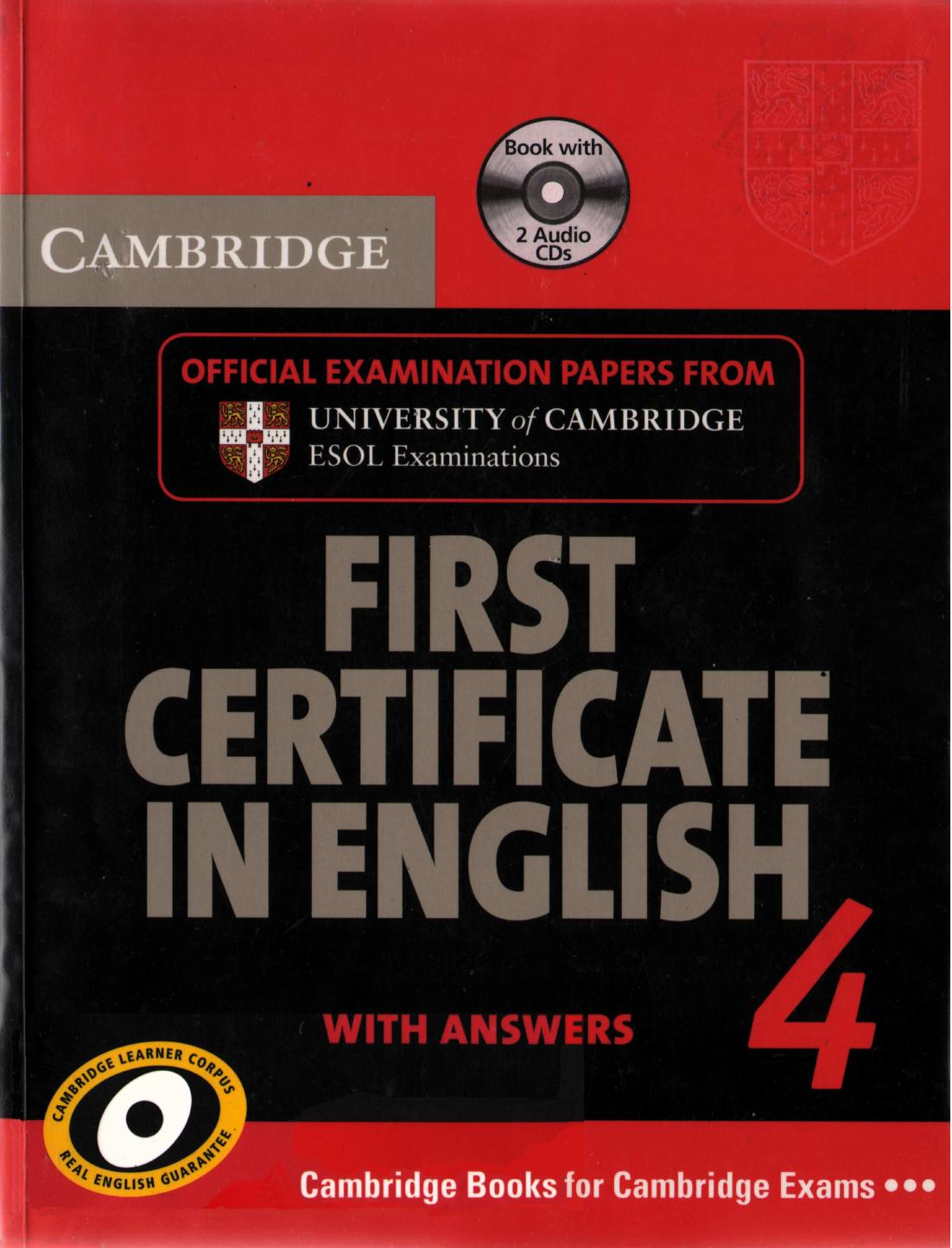 Cambridge First Certificate in English for Updated Exams - Students Book & Answers