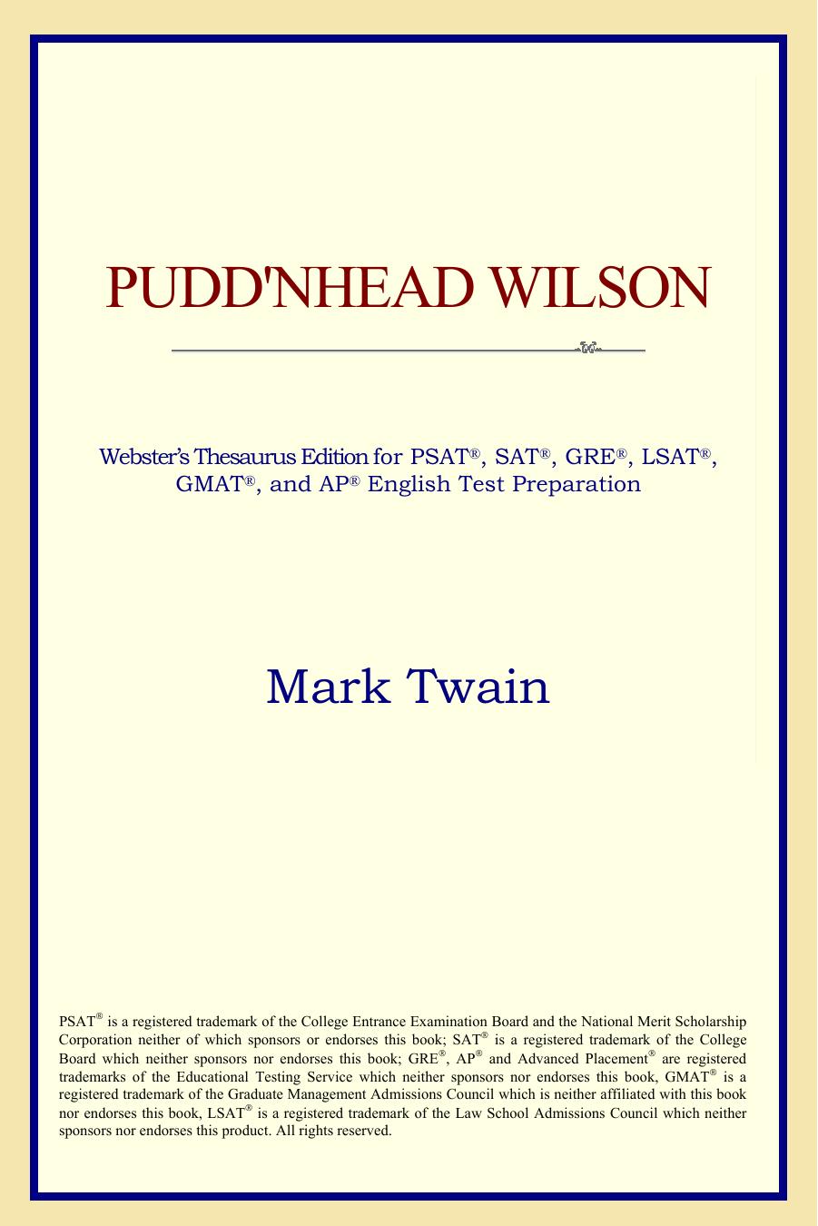 Puddnhead Wilson (Websters Thesaurus Edition)