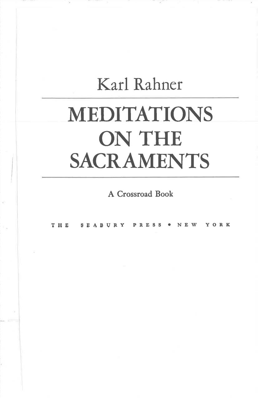 Meditations on the Sacraments