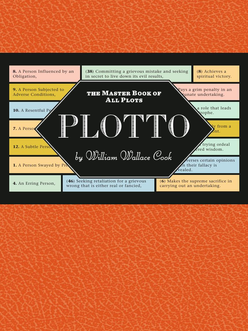 Plotto: The Master Book of All Plots