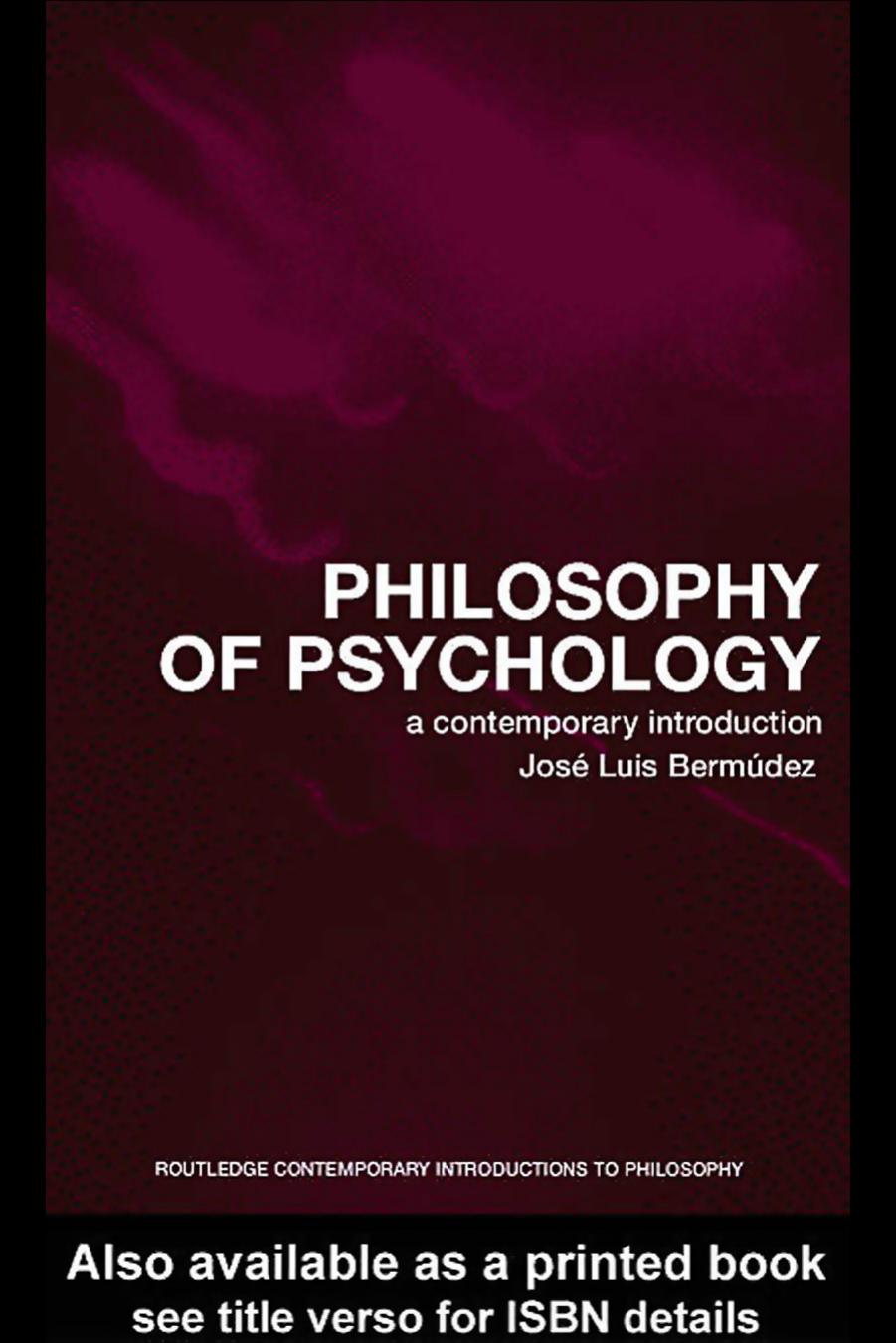 Philosophy of Psychology: A Contemporary Introduction