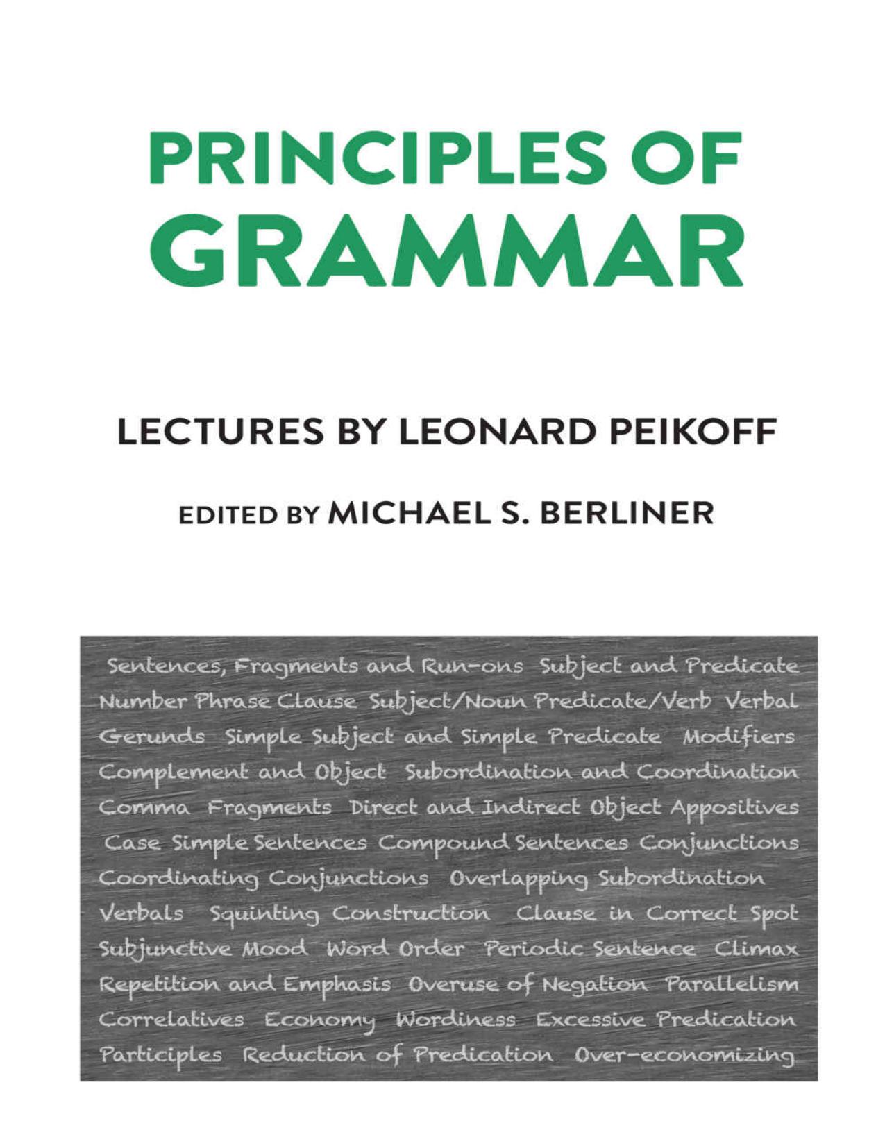 Principles of Grammar