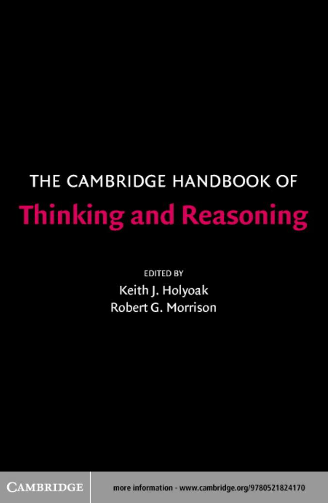 The Cambridge Handbook of Thinking and Reasoning