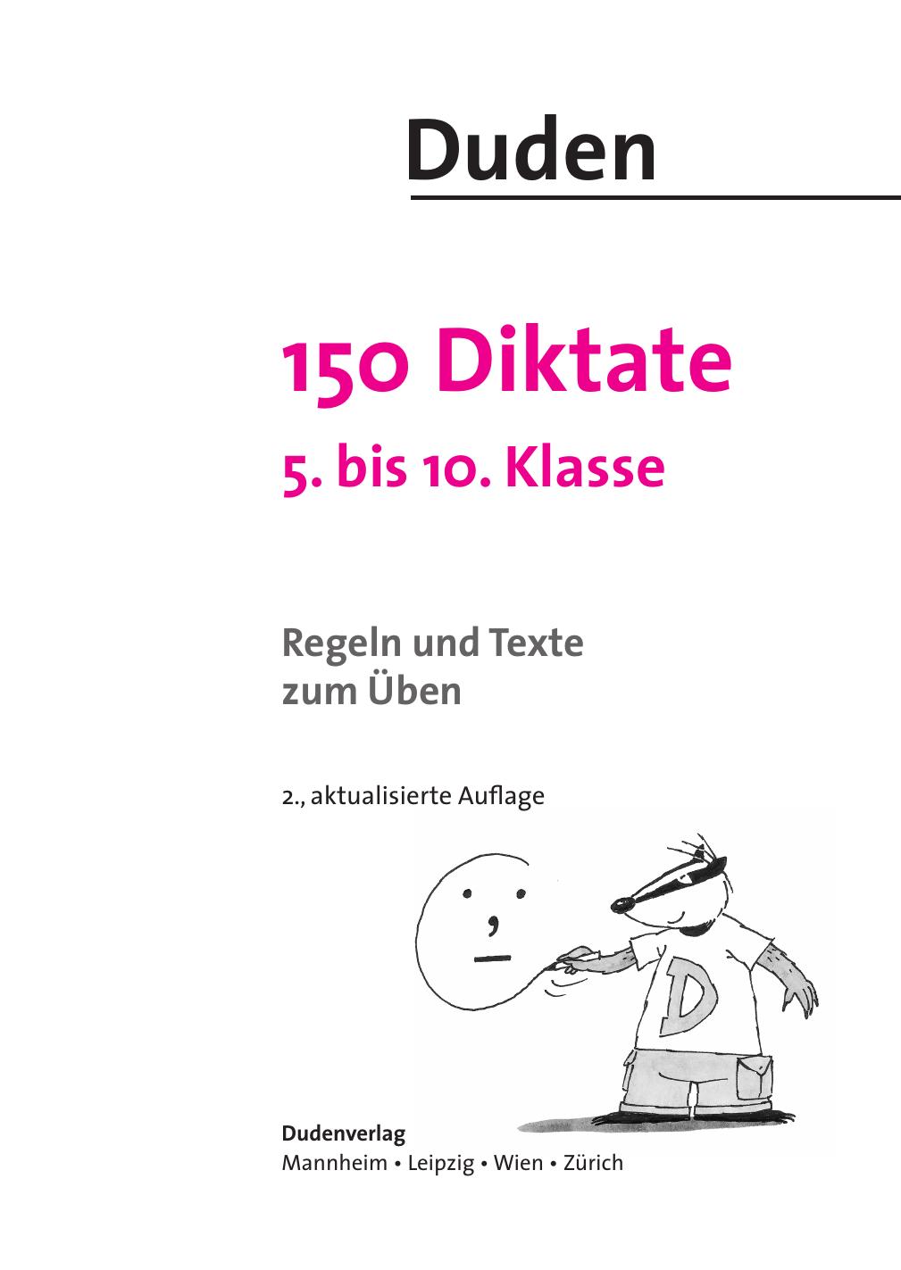 150 Diktate: 5. bis 10. Klasse : Regeln und Texte zum Üben