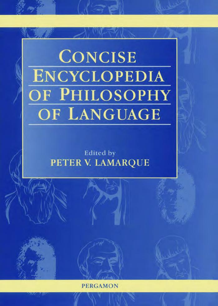 Concise Encyclopedia of Philosophy of Language