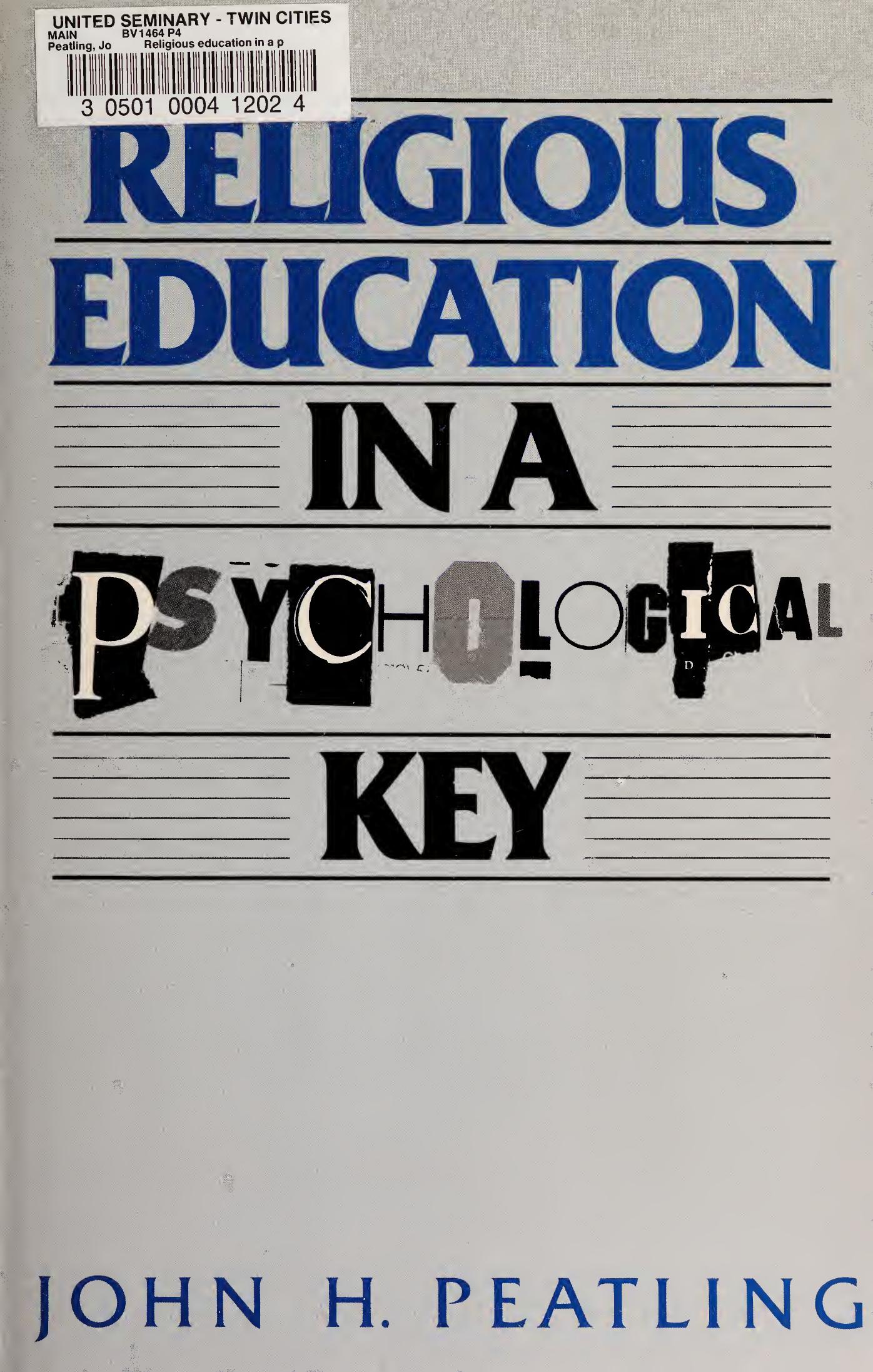 Religious Education in a Psychological Key