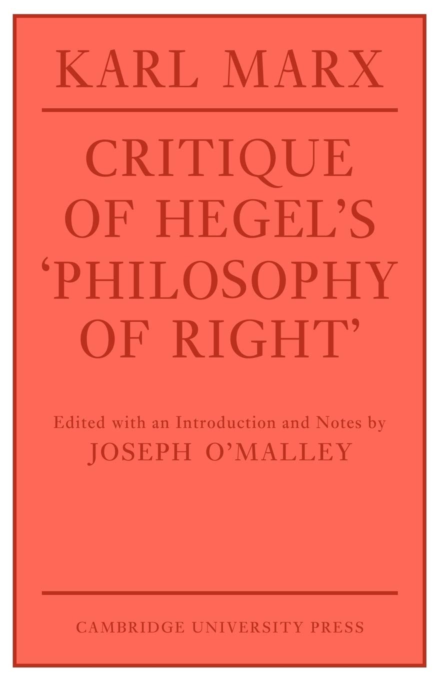 Critique of Hegel's 'Philosophy of Right'