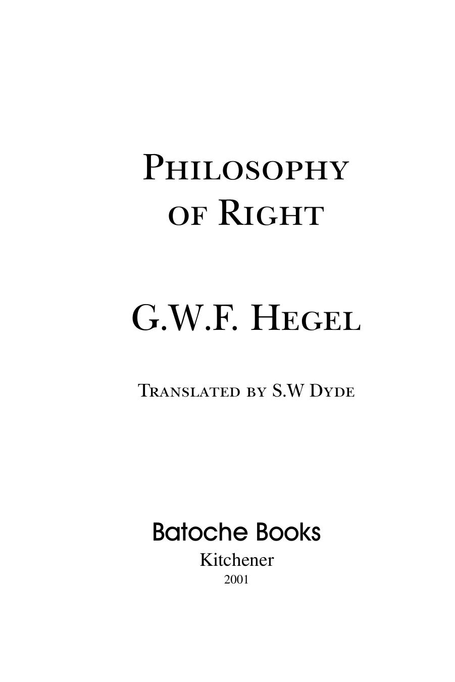 Philosophy of Right