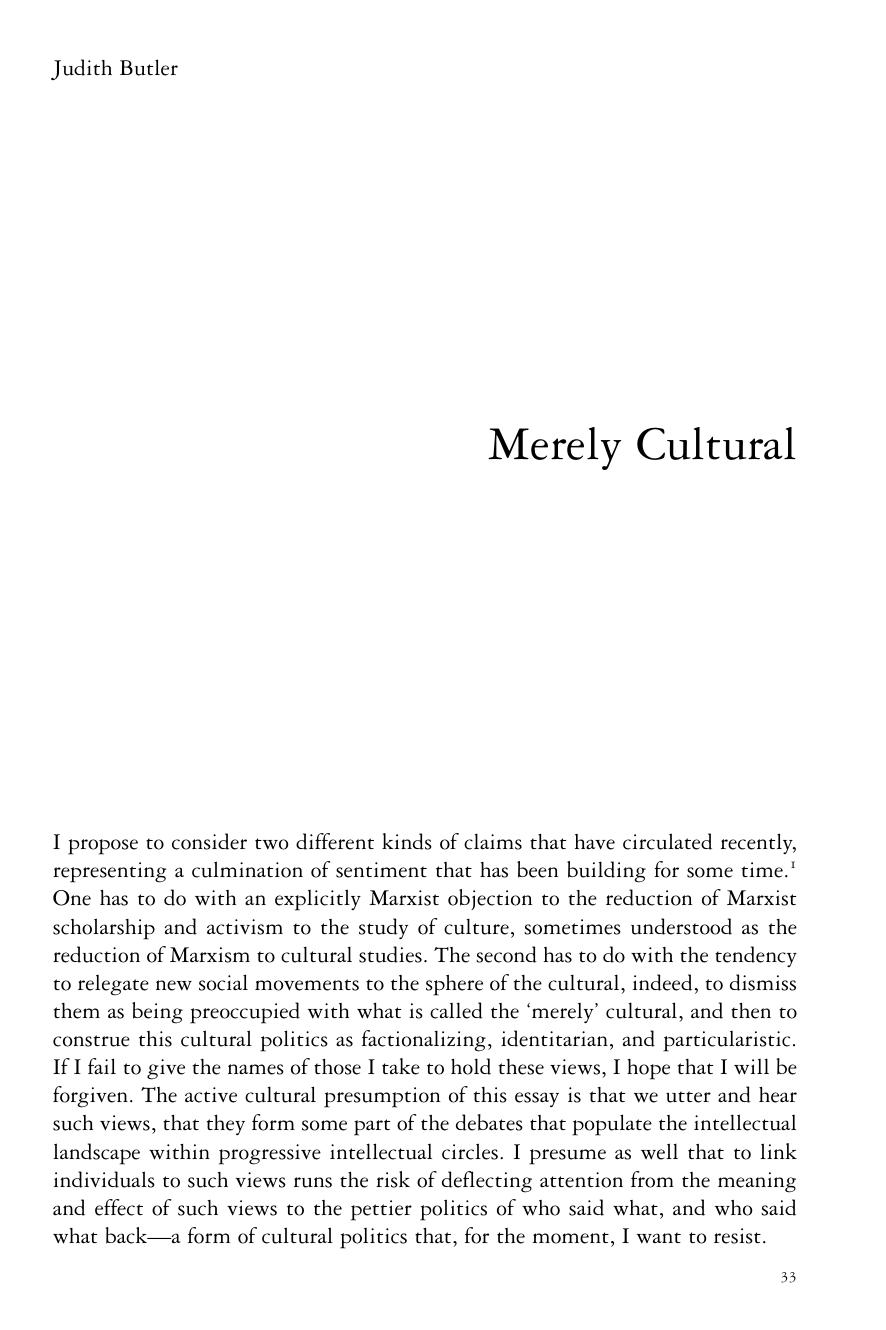 Merely Cultural [Essay]