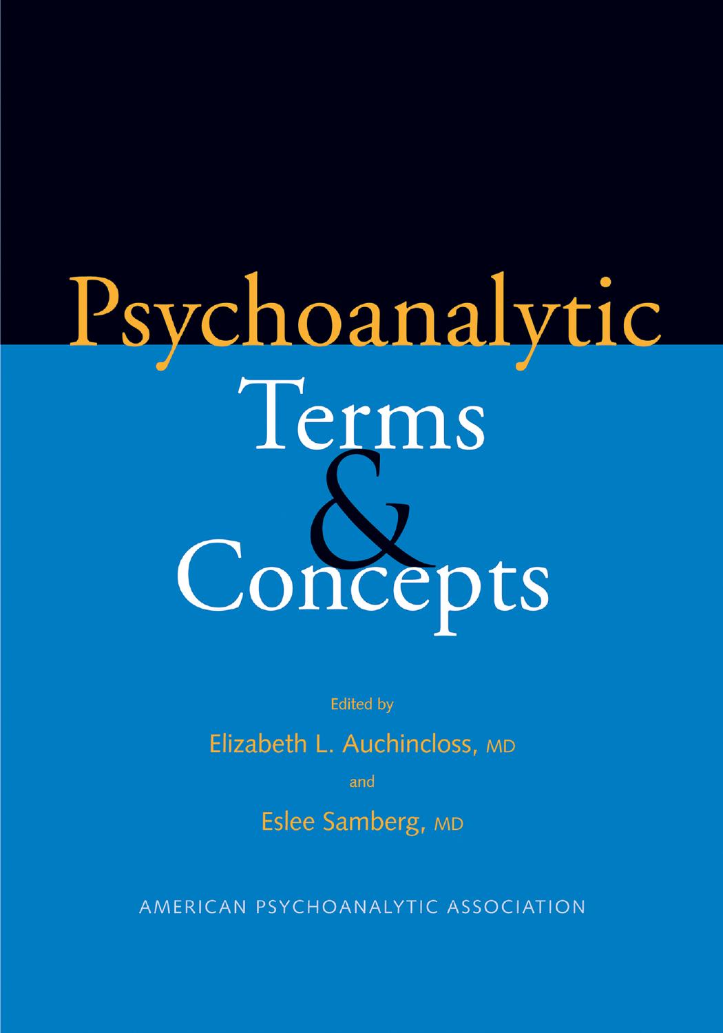 Psychoanalytic Terms and Concepts