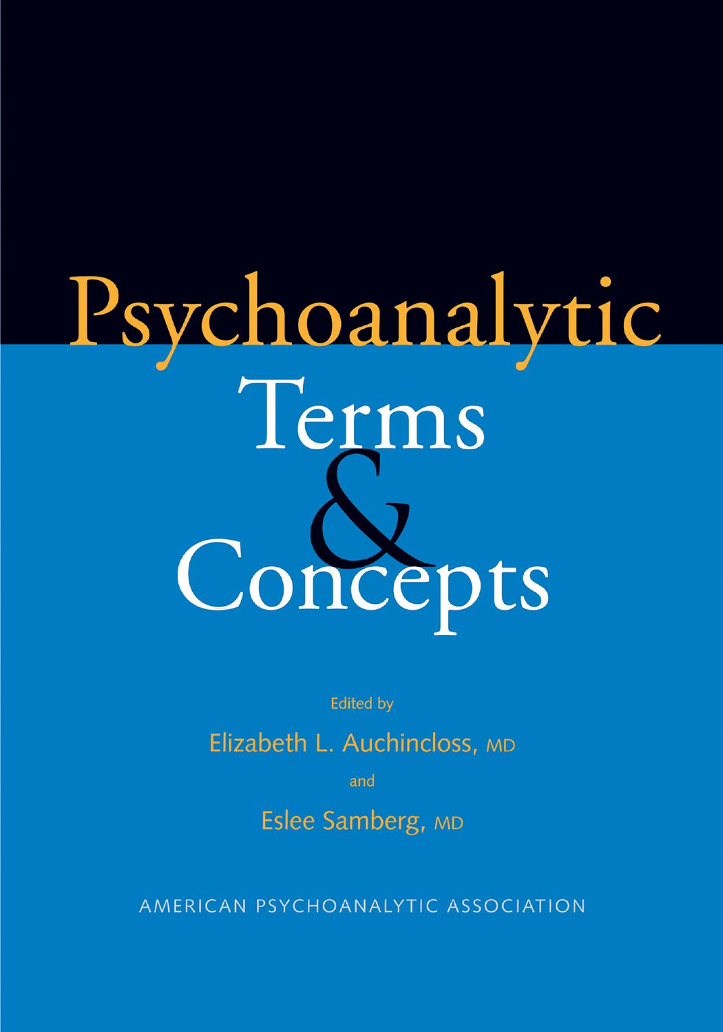 Psychoanalytic Terms and Concepts