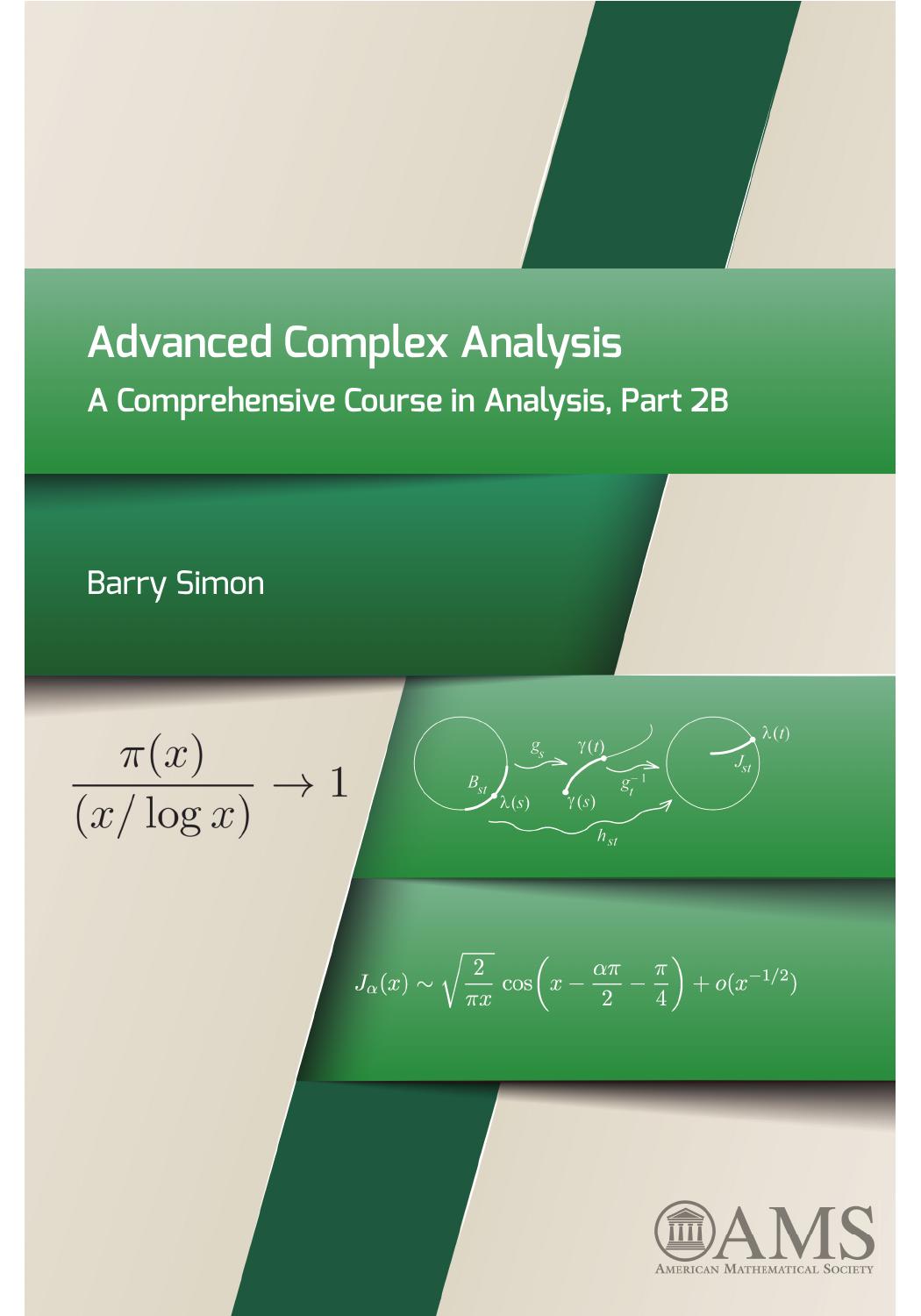 Advanced Complex Analysis: A Comprehensive Course in Analysis, Part 2B