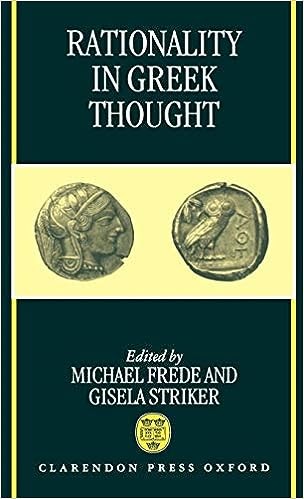 Rationality in Greek Thought