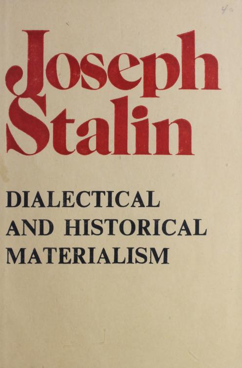 Dialectical and Historical Materialism