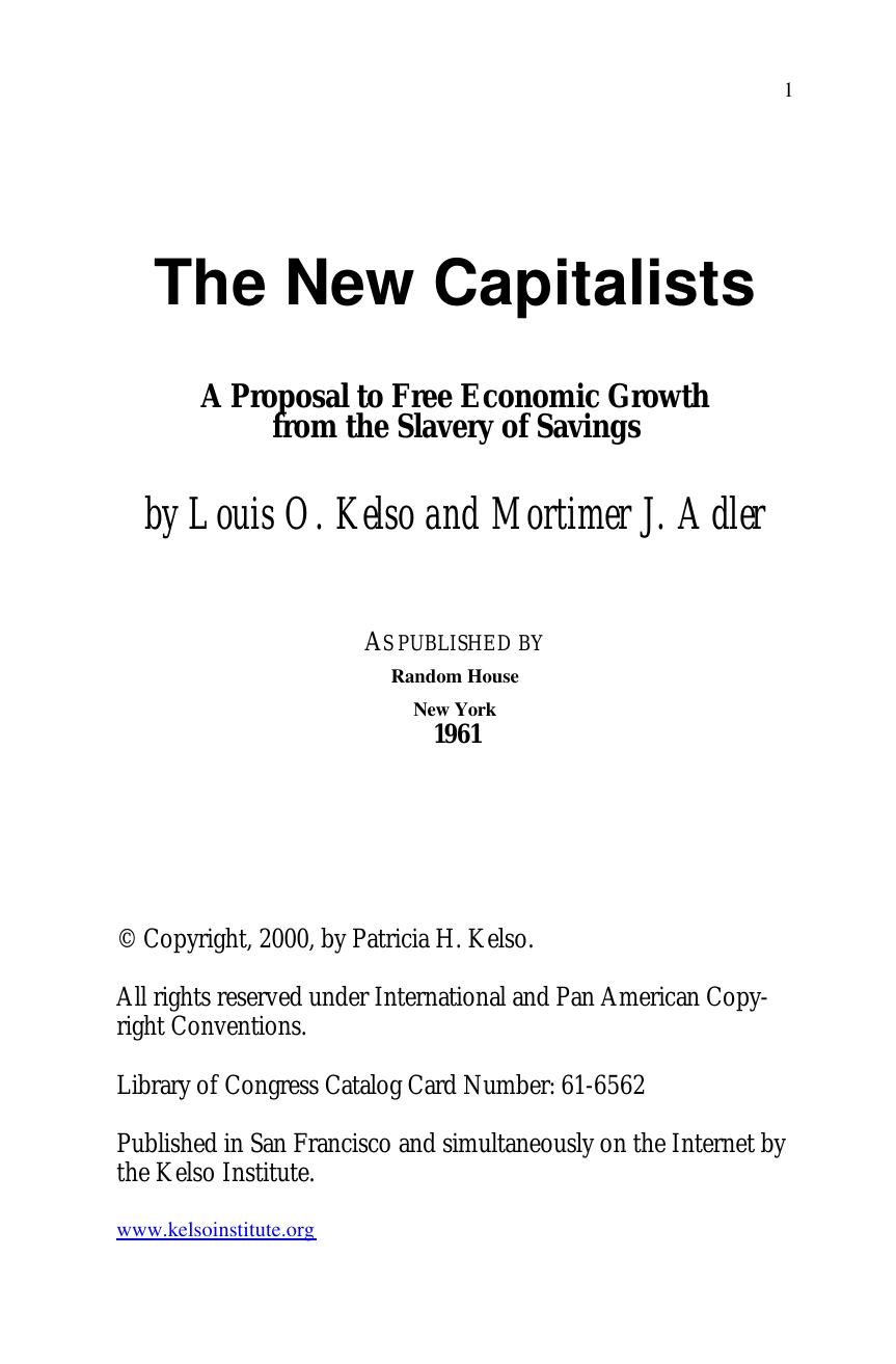 The New Capitalists
