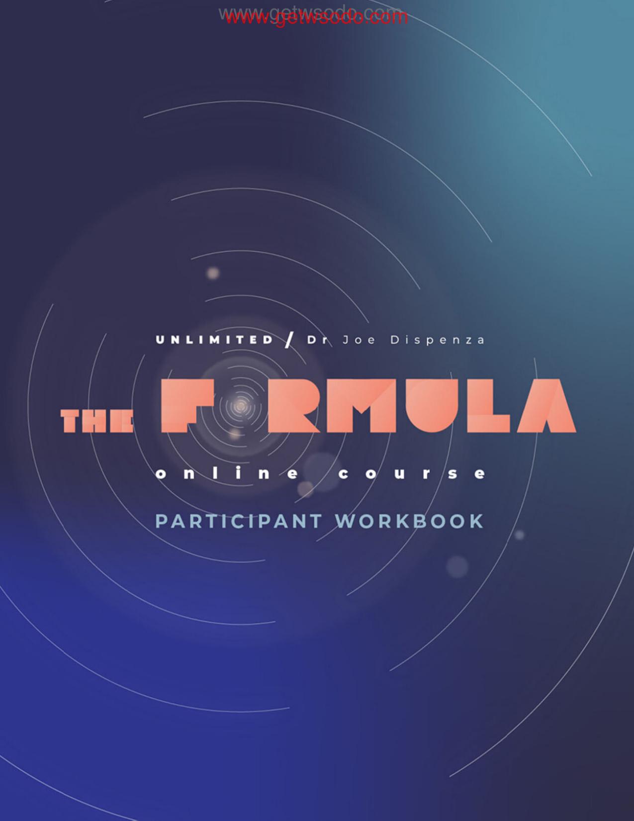 The Formula - Online Course Workbook