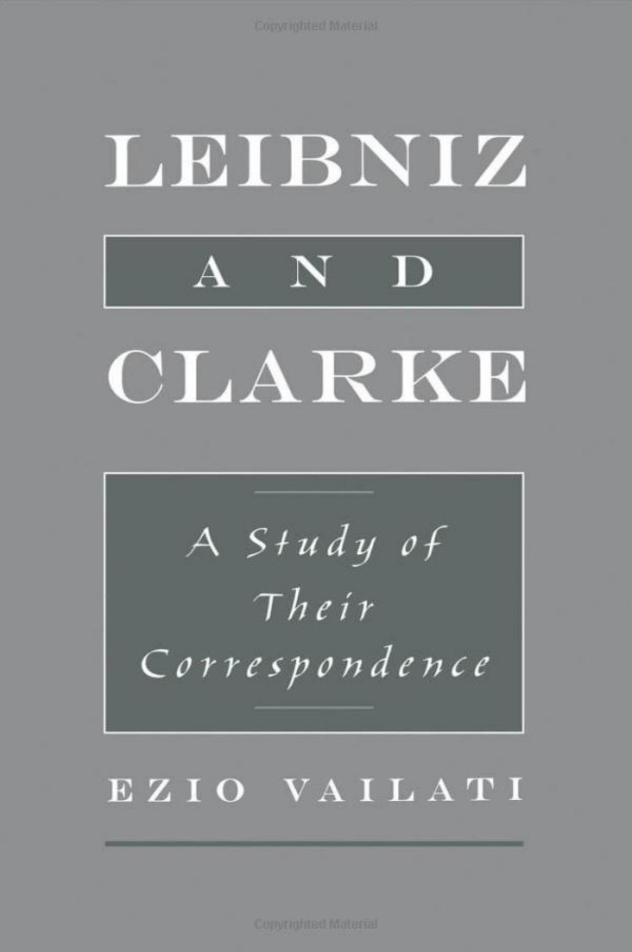 Leibniz & Clarke: A Study of Their Correspondence