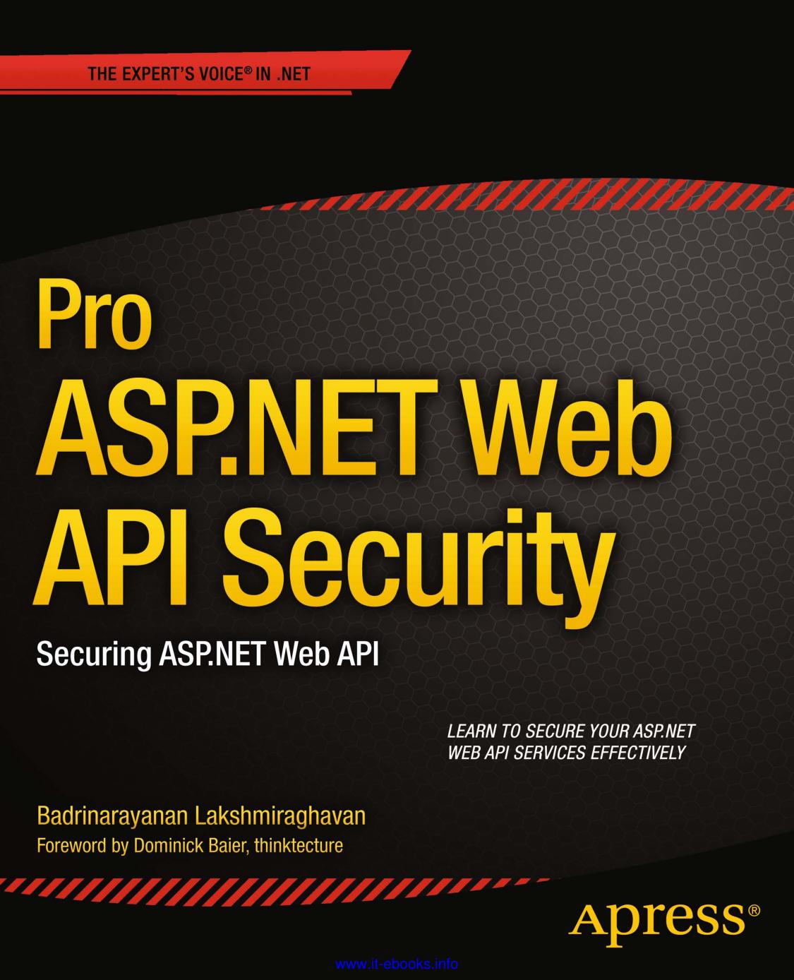 Pro ASP.NET Web API Security: Securing ASP.NET Web API