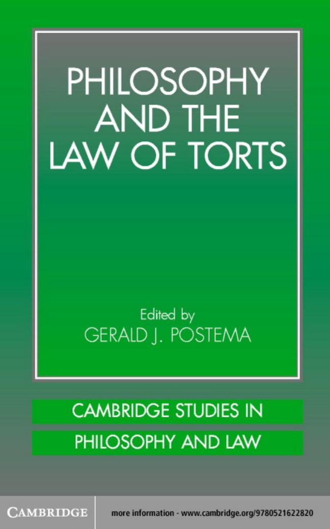 Philosophy and the Law of Torts